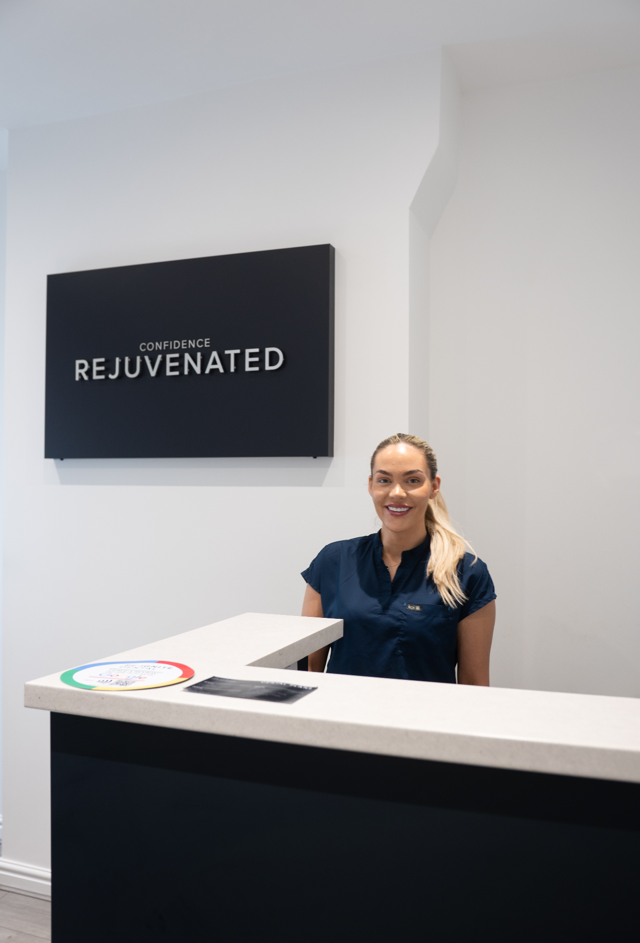 Re-Ignite Dental reception with Confidence Rejuvenated signage